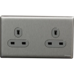 Schneider Electric UNICA X 13A 雙位插座 (炫星銀) | NUXT426_SS